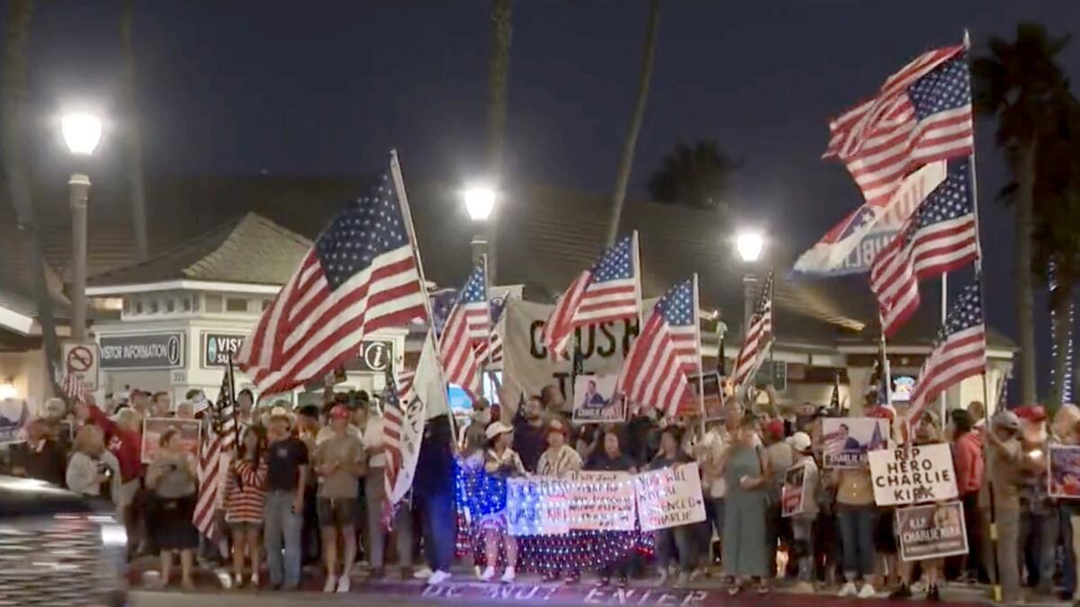 White supremacists, death threats and 'disgust': Charlie Kirk's killing roils Huntington Beach