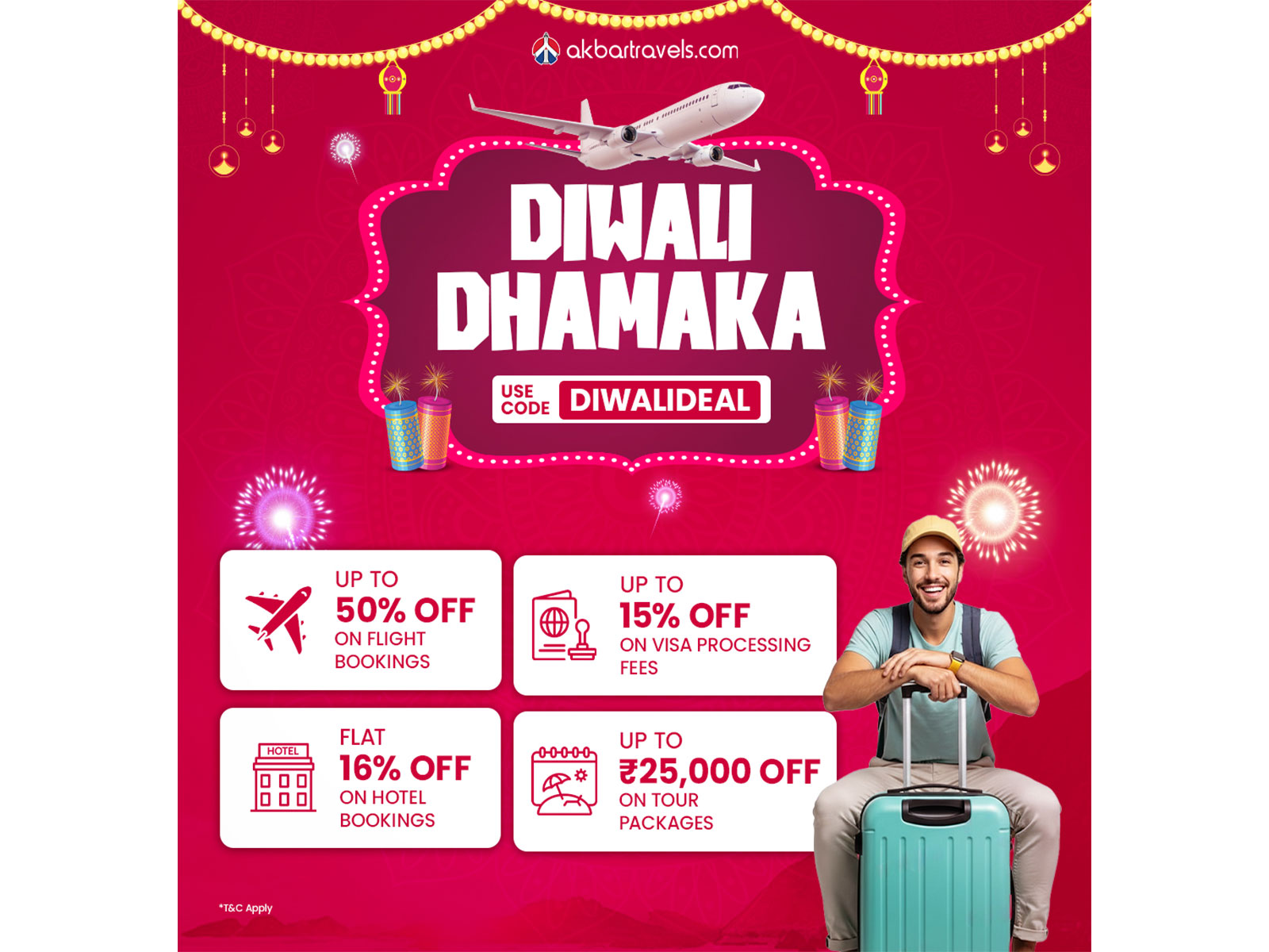 Akbar Travels Launches 'Diwali Dhamaka Deals 2025' with Big Savings up to Rs. 25,000
