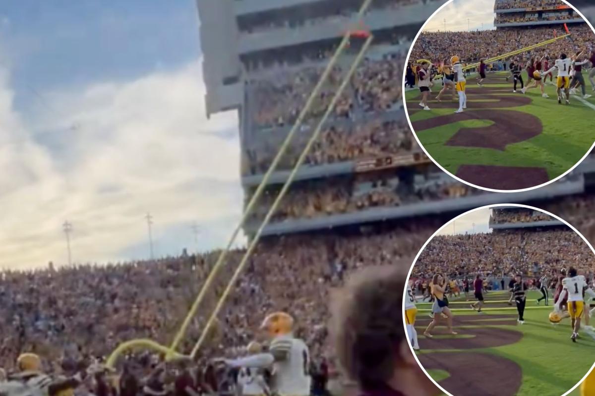 There was almost a goal post tragedy after Arizona State shocked...