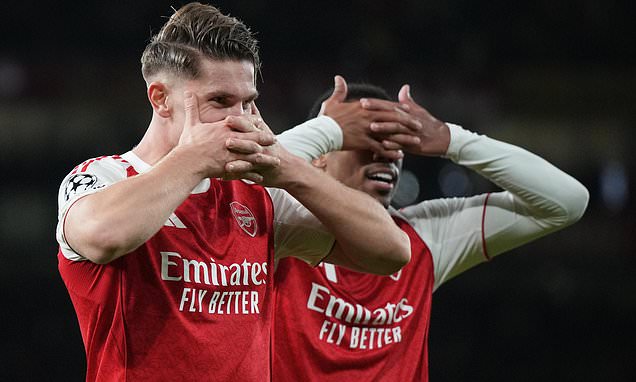 Viktor Gyokeres ends scoring drought as Arsenal's 4-goal blitz ends...