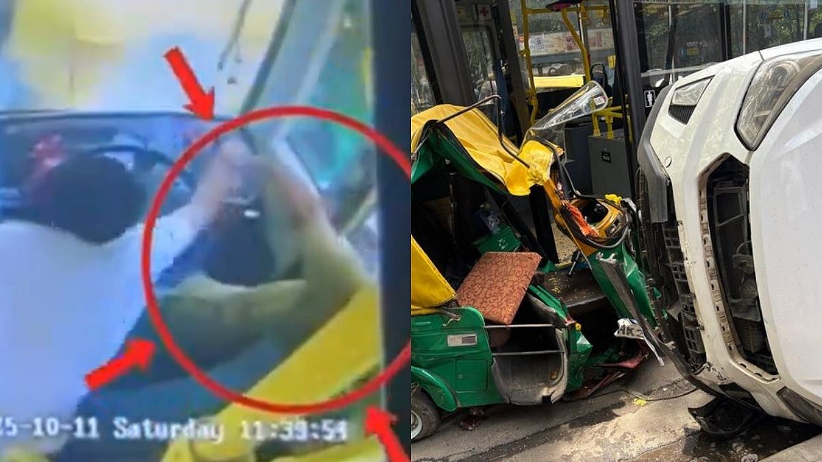 On Camera: BMTC Bus Rams 9 Vehicles Near Chinnaswamy Stadium In Bengaluru After Driver Suffers Seizure