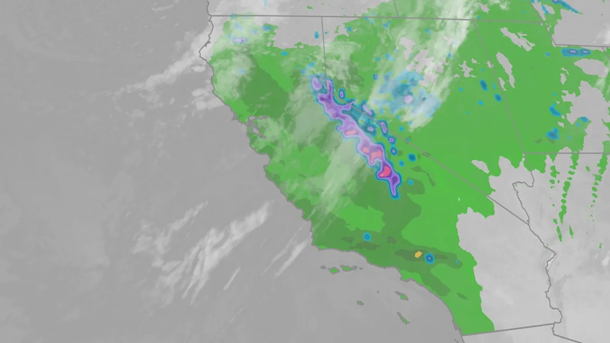 California Storm Brings First 'Winter-Like' Widespread Rain, Heavy Sierra Snow Of Season