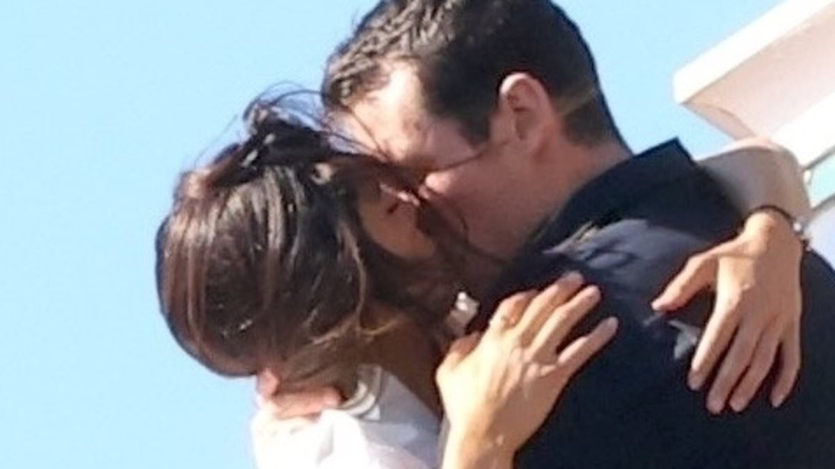 Callum Turner shares a passionate kiss with Monica Barbaro