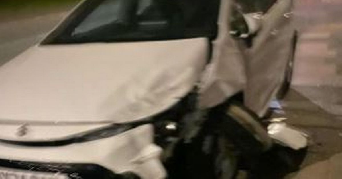 Police called after crash leaves car looking like this - Stoke-on-Trent Live