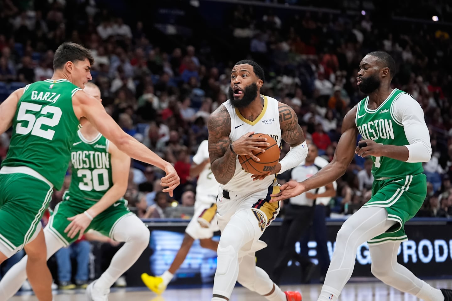 Celtics start fast, cruise past Pelicans for first win of the season - The Boston Globe