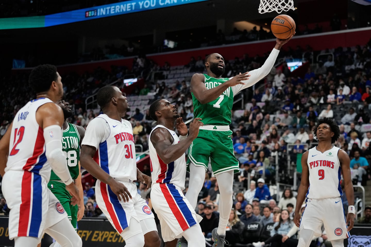 Celtics remain winless three games into season after Pistons rally past in Detroit - The Boston Globe