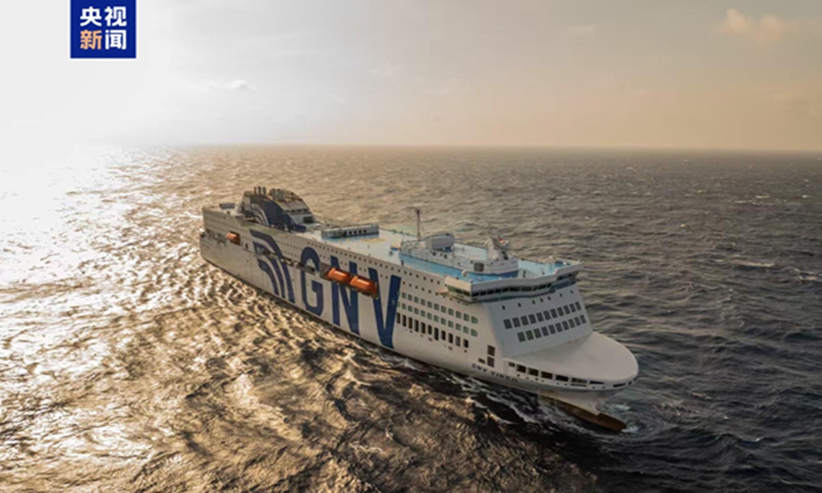 China delivers first self-developed large dual-fuel RoPax ship with fully localized interior