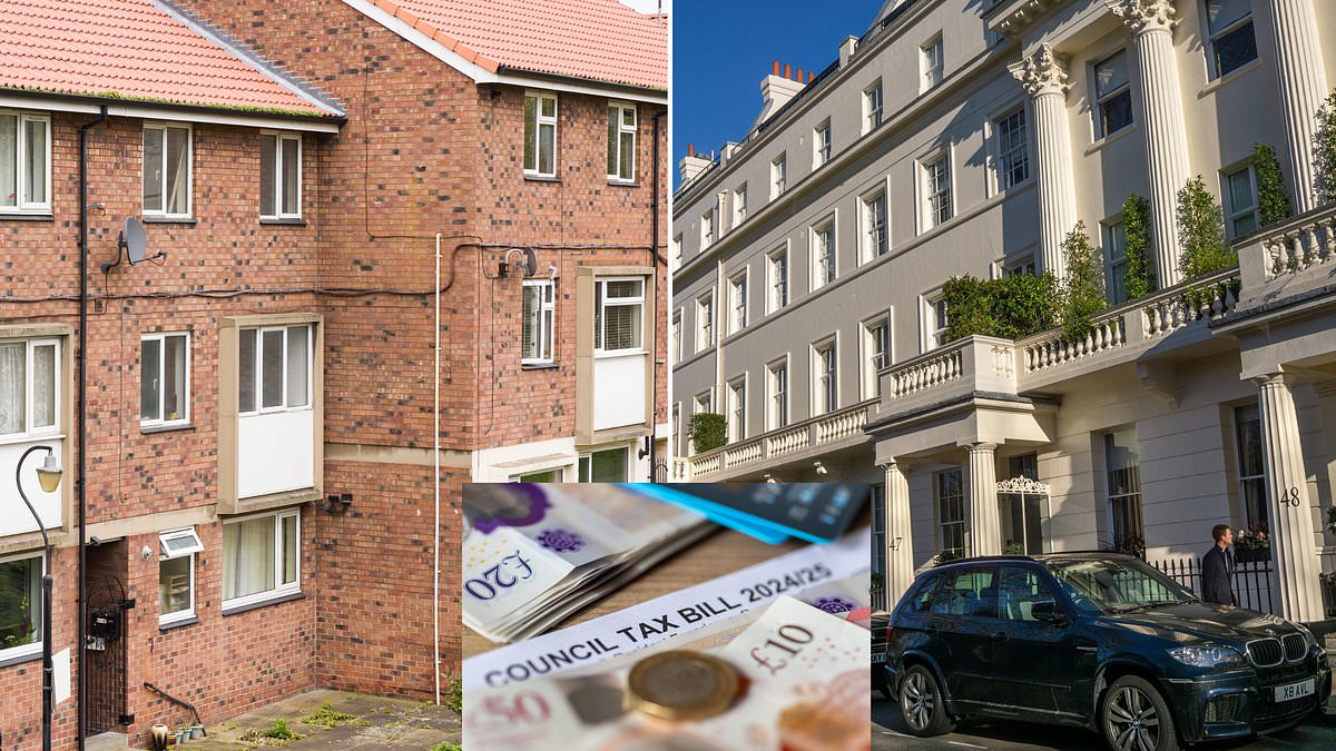 Council tax house price lottery: How million-pound homes pay 0.03%