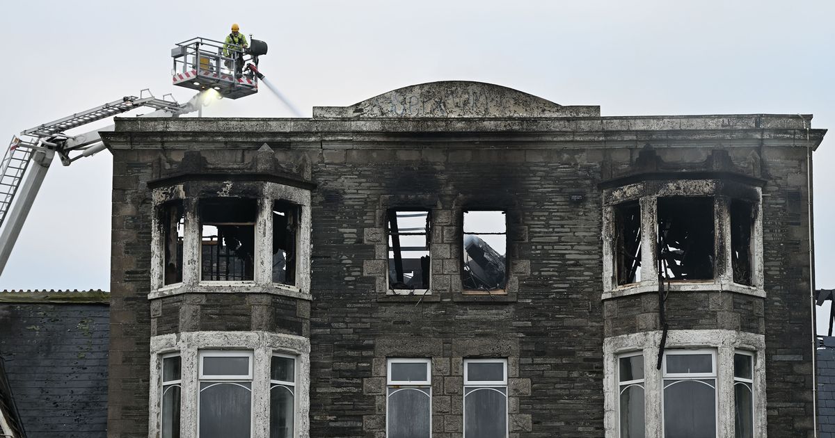 Fears over stability of derelict hotel after devastating fire