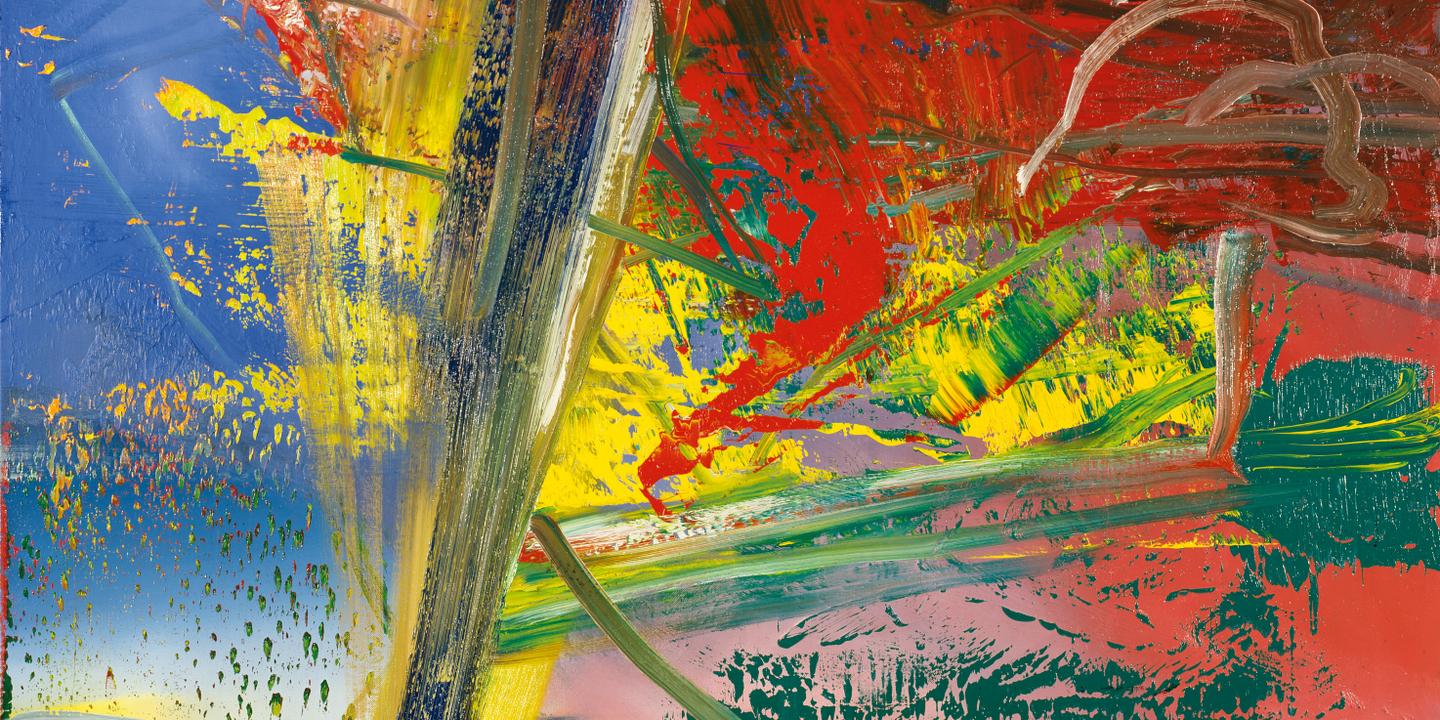 Gerhard Richter on display at the Fondation Louis Vuitton