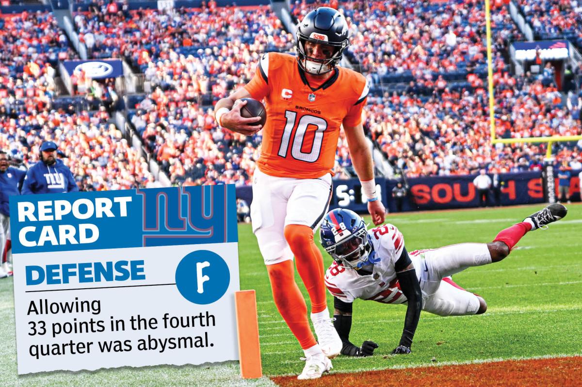 Giants takeaways, report card from NFL Week 7 loss to Broncos