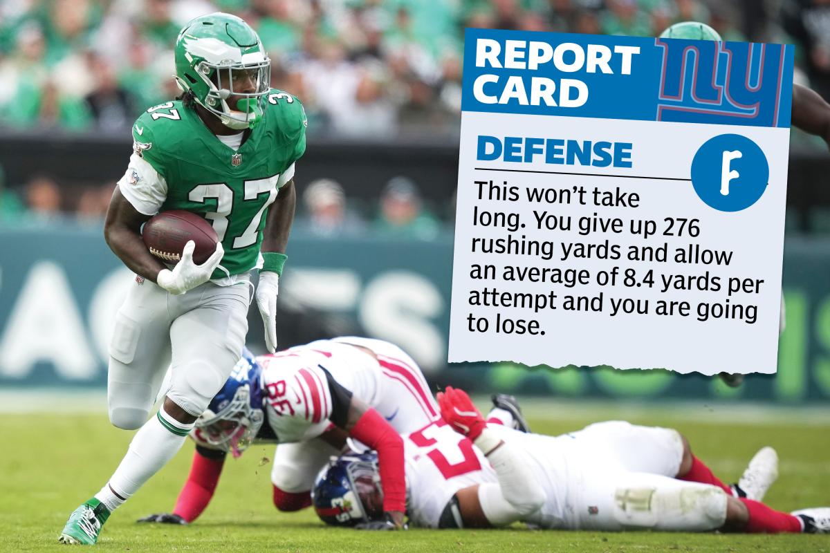 Giants takeaways, report card from NFL Week 8 loss to Eagles