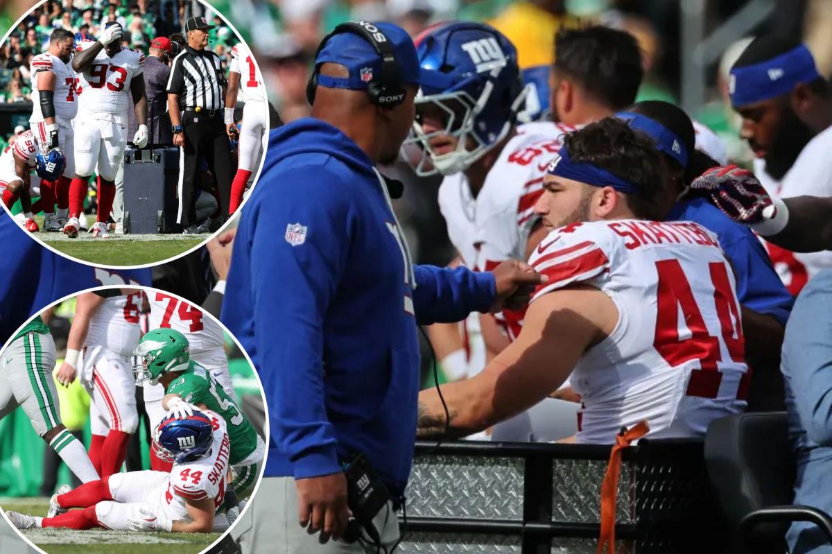 Giants devastated by Cam Skattebo's gruesome season-ending ankle...