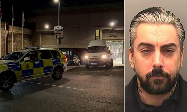 Armed police escort van 'carrying inmate Ian Watkins' killer'