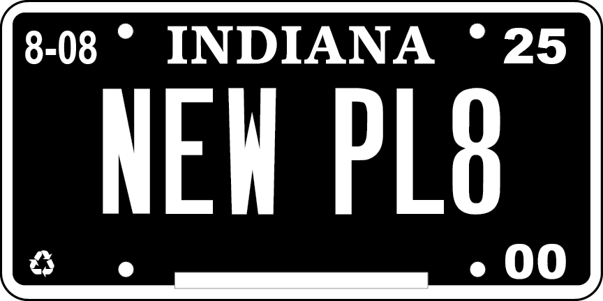 Indiana's 'Blackout' license plate sales top $1.3 million to fund BMV tech upgrade | WBIW