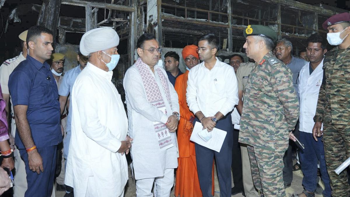 Jaisalmer bus fire: Jammed door trapped passengers; bodies being verified