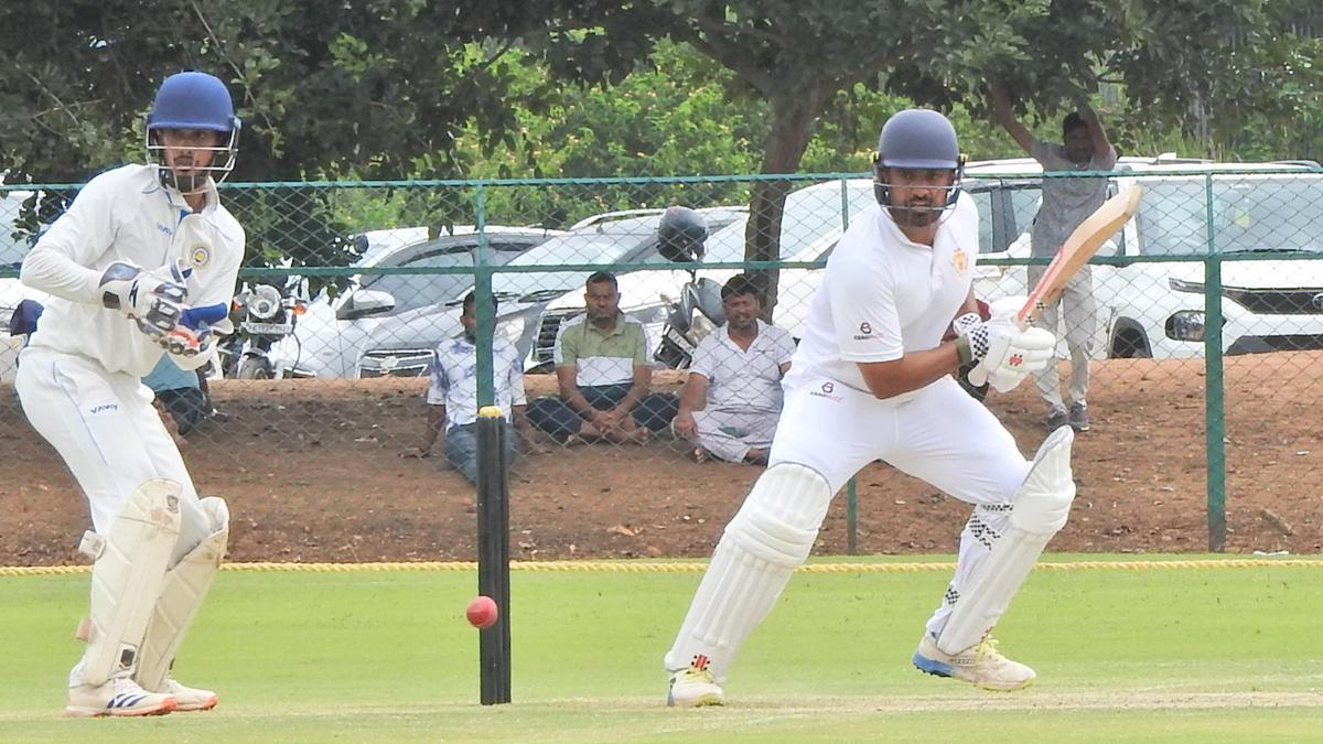 Karun's big, unbeaten ton powers Karnataka on rain-affected day