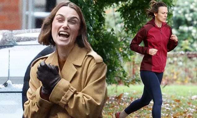 Keira Knightley spotted in £200 trainers as she films Netflix series