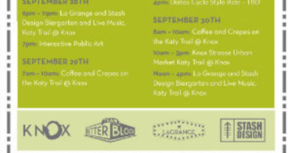 Knox Street to become a European crossroads, with a two-lane cycle track to Katy Trail, at month's end