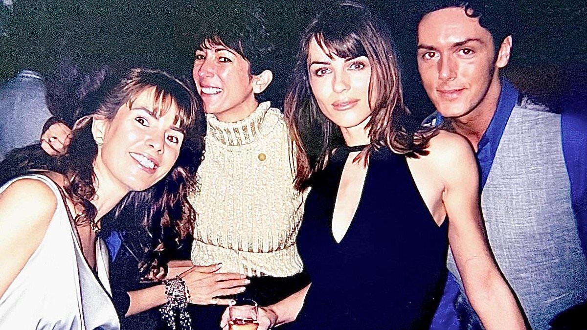 Bombshell party snap shows Liz Hurley with 'friend' Ghislaine Maxwell