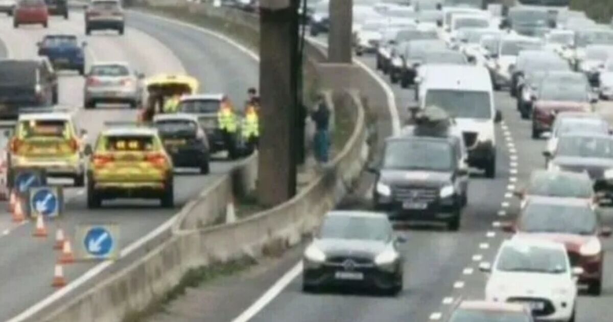 'Traffic halted' on major motorway after multi-vehicle crash sparks delays