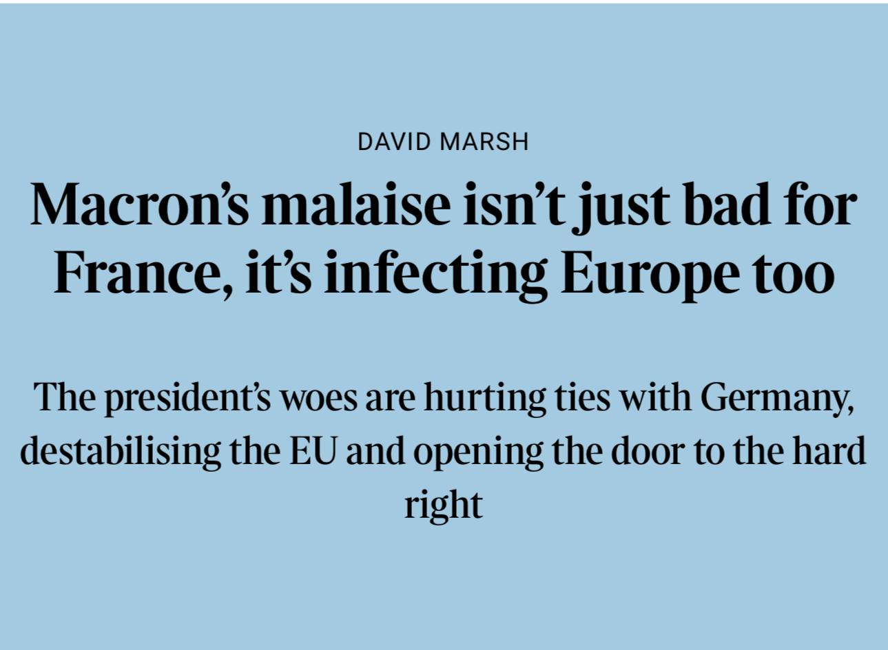 The Times: Macron's problems threaten the existence of the entire European Union