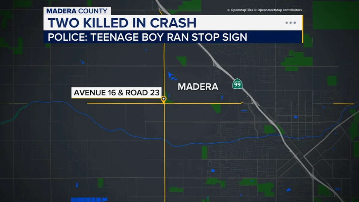 2 killed in crash in Madera involving unlicensed teen, police say