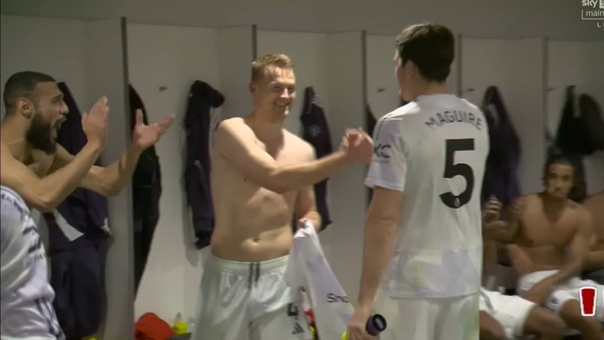 Inside Man United's dressing room celebrations after Anfield win