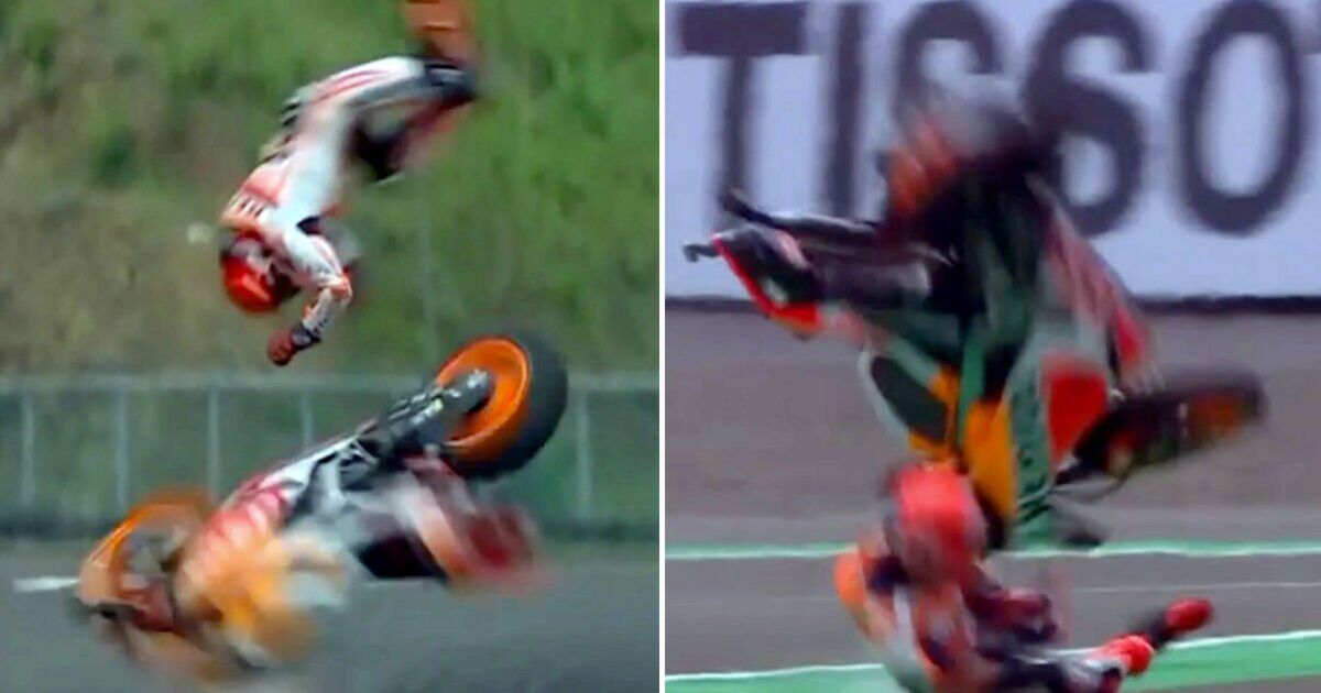 Marc Marquez suffered concussion after headbutting track in Indonesian MotoGP