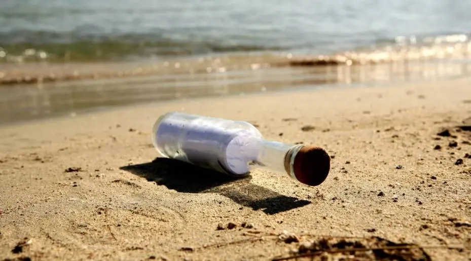 Couple Trying to Find Message in a Bottle Writer