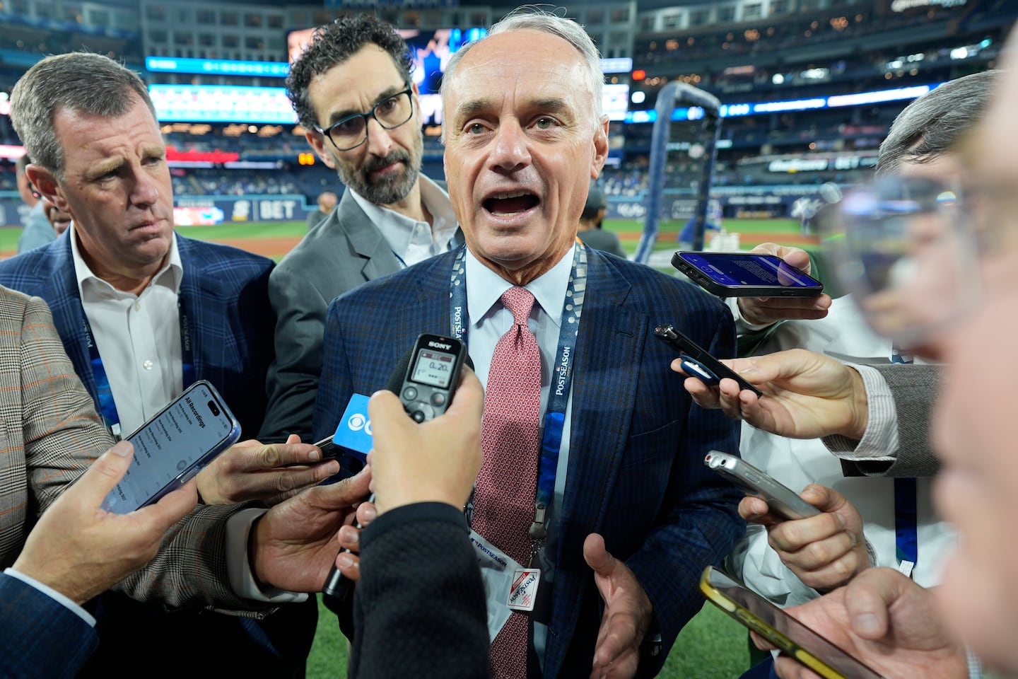 Rob Manfred thinks MLB players will be part of the 2028 Olympics, and offers plenty more in his annual World Series chat - The Boston Globe