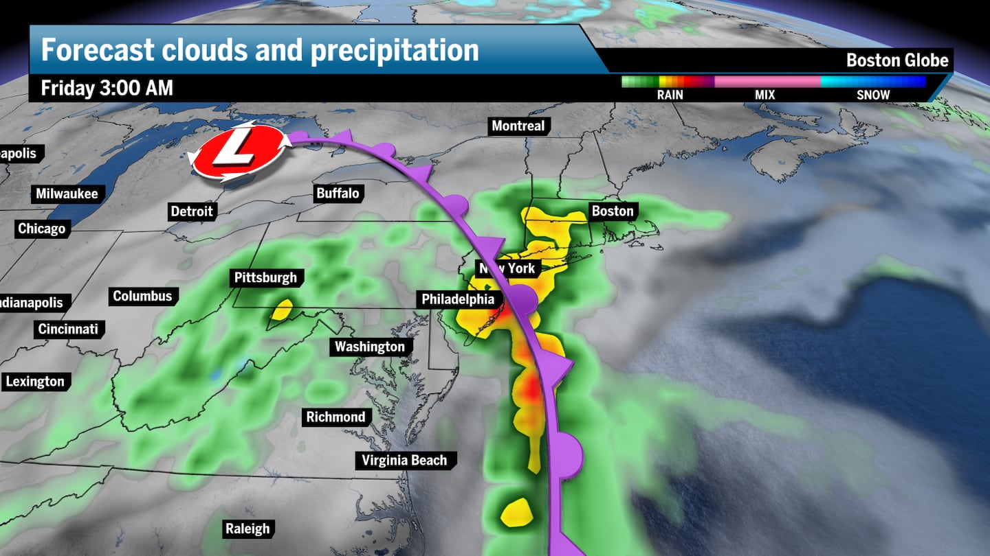 Sunny and cool on Monday as a storm tracks inland, setting up a possibly wet Thursday - The Boston Globe