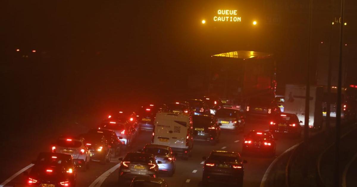Motorcyclist dies in horror M60 crash as two arrested