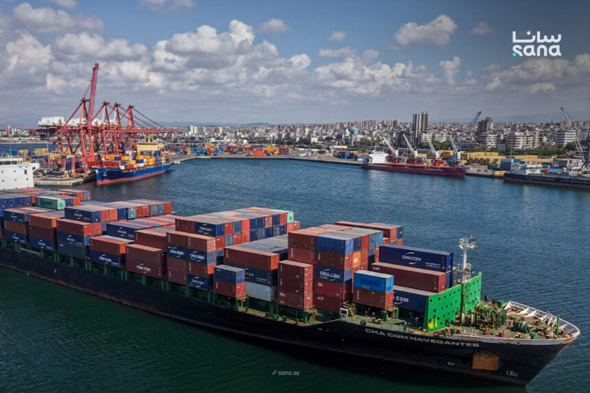 NAVEGANTES" Giant Cargo Ship Docks at Lattakia Port - SANA