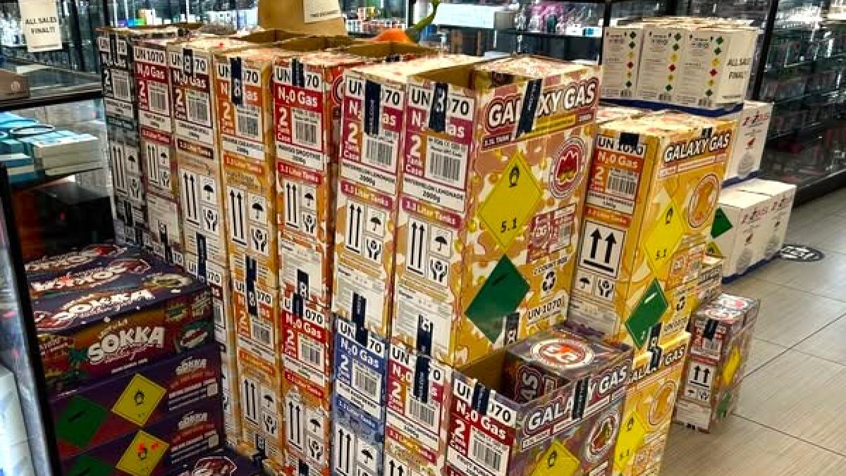 Newport Beach bans nitrous oxide sales and consumption for recreational use