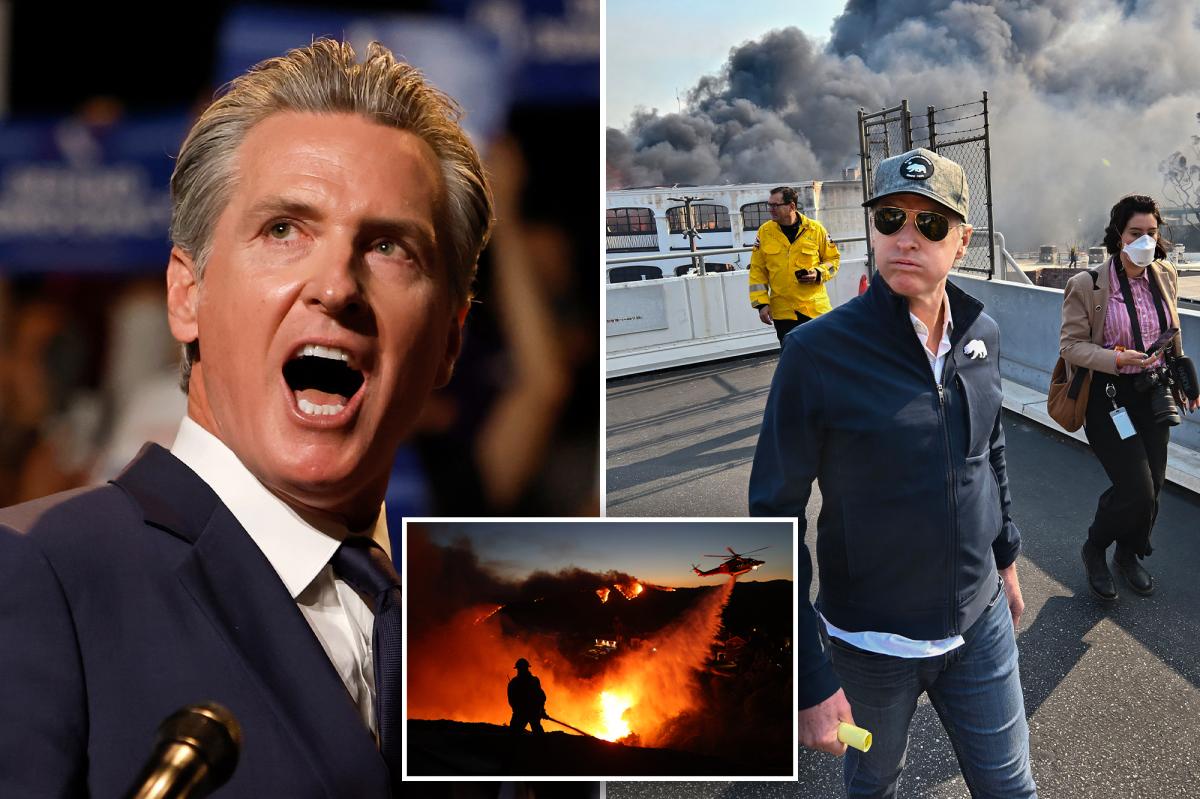 Gavin Newsom nursed bottle of tequila at home while LA burned and...