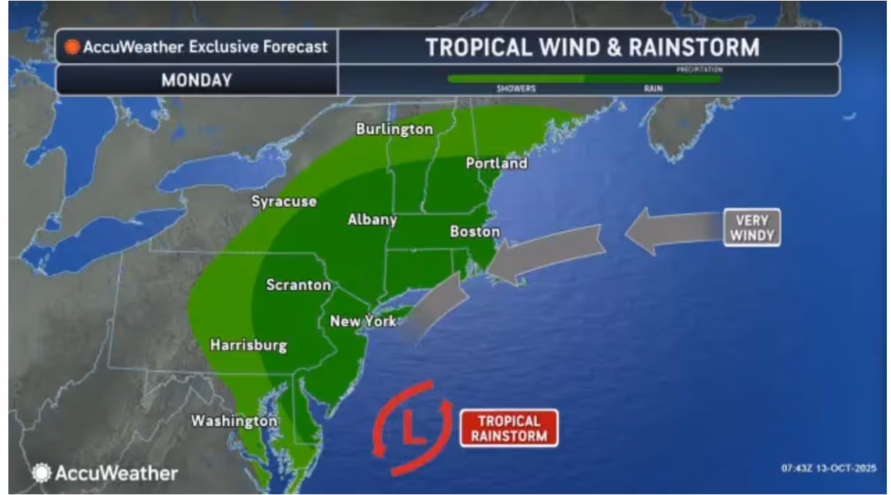 Potent Nor'easter Knocks Out Power To Thousands Along East Coast; More Wind, Rain Ahead