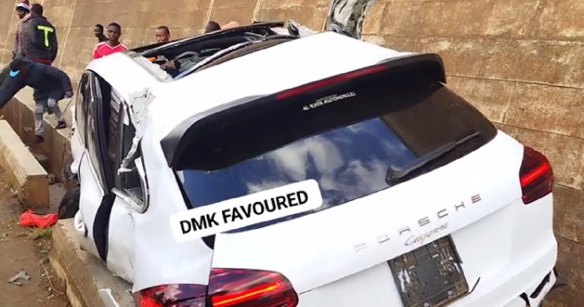 Pombe sio supu! A luxurious Porsche written off in Wangige after an accident caused by drunk driving (VIDEO)