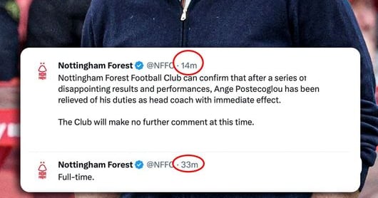 Postecoglou Dismissed After 39 Days Without a Win at Nottingham Forest