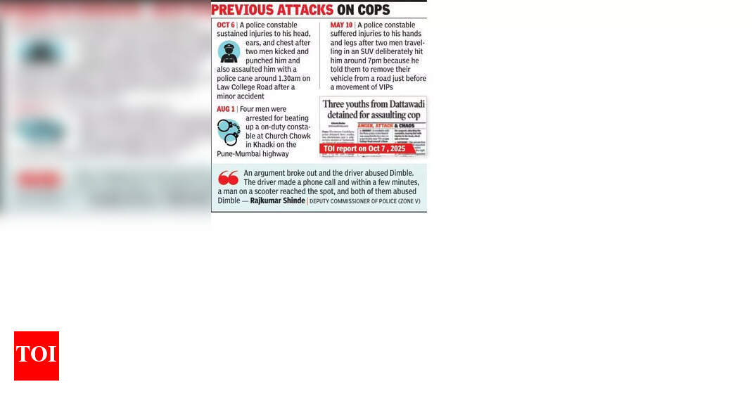 Police detain two for assaulting traffic constable; search on for 2 accomplices | Pune News - The Times of India
