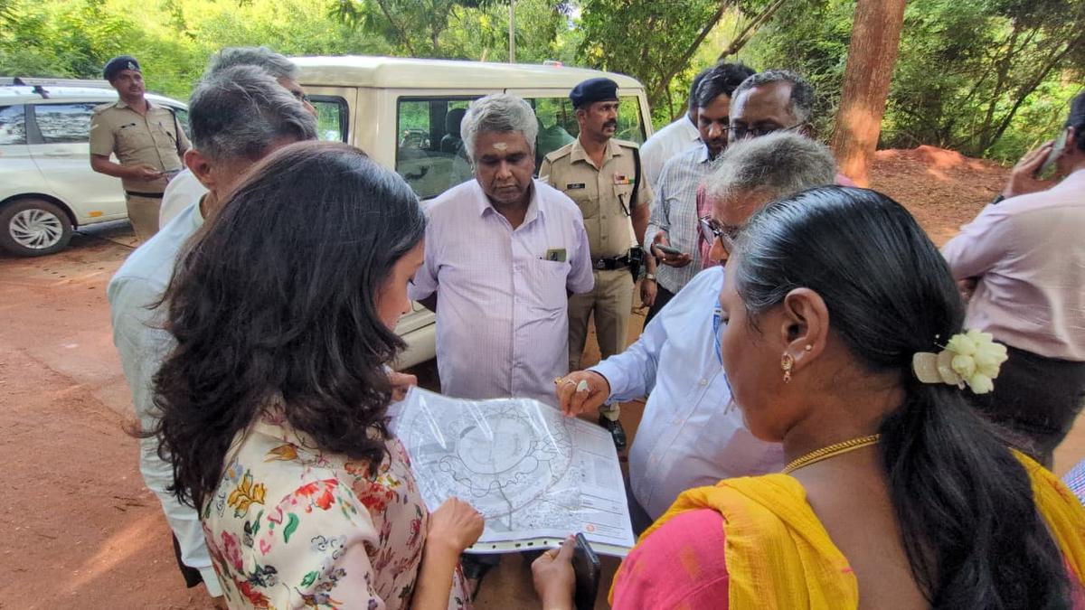 Railway team inspects site of Auroville's proposed tram conduit