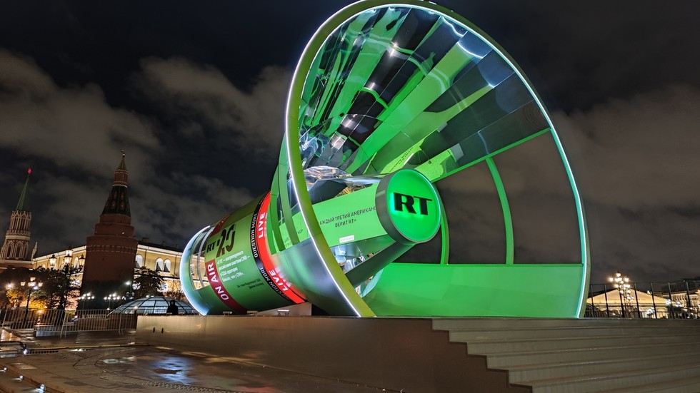 RT unveils gigantic bullhorn in downtown Moscow (VIDEO)  --  RT Russia & Former Soviet Union