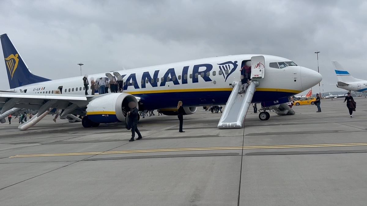 Brand new Ryanair Boeing 737 Max jet carrying 160 to Britain evacuated