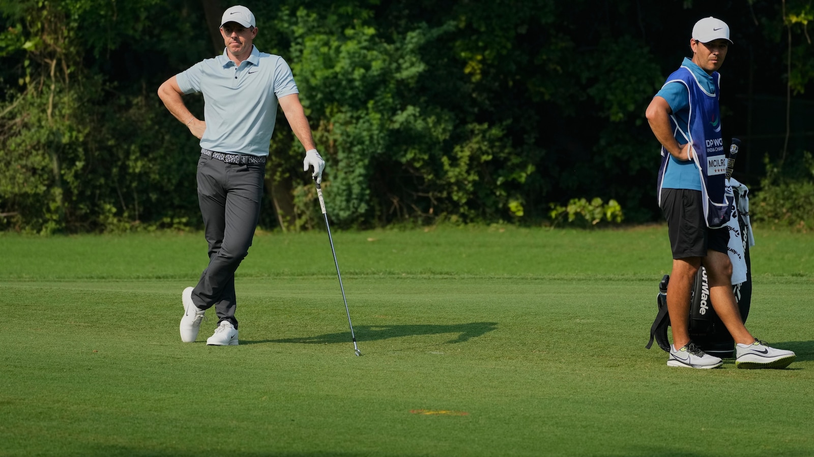 Shane Lowry leads in India with a 64, Rory McIlroy leaves driver out of the bag and shoots 69