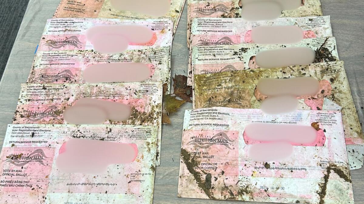 Dozens of stolen Prop. 50 ballots found in a homeless encampment in Sacramento