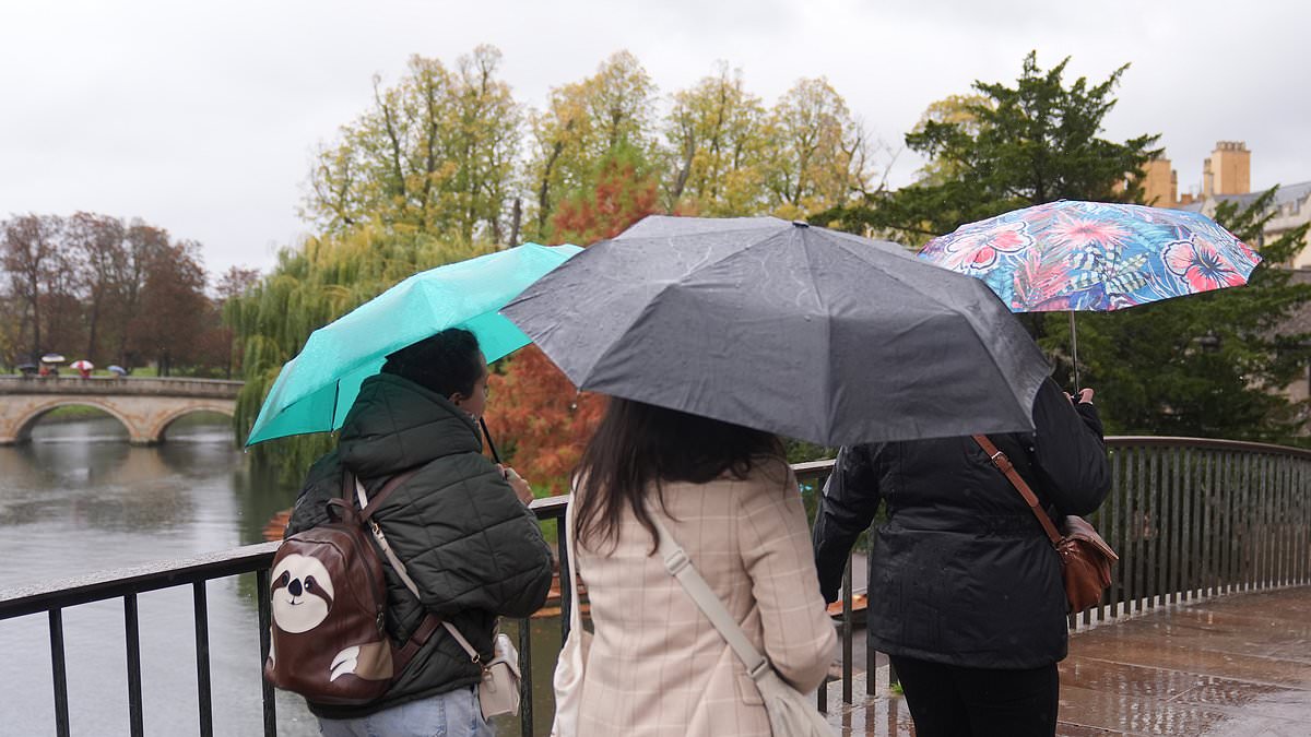 Storm Benjamin to batter UK amid 2in of rain and 75mph gusts