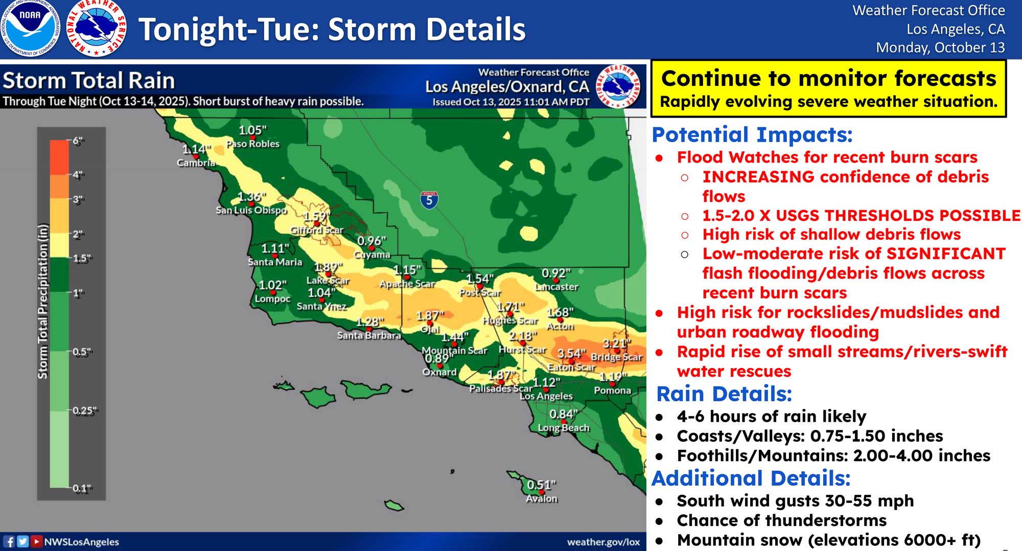 Potent Storm Likely to Cause Debris Flows in Gifford Fire Burn Scar | Local News | Noozhawk