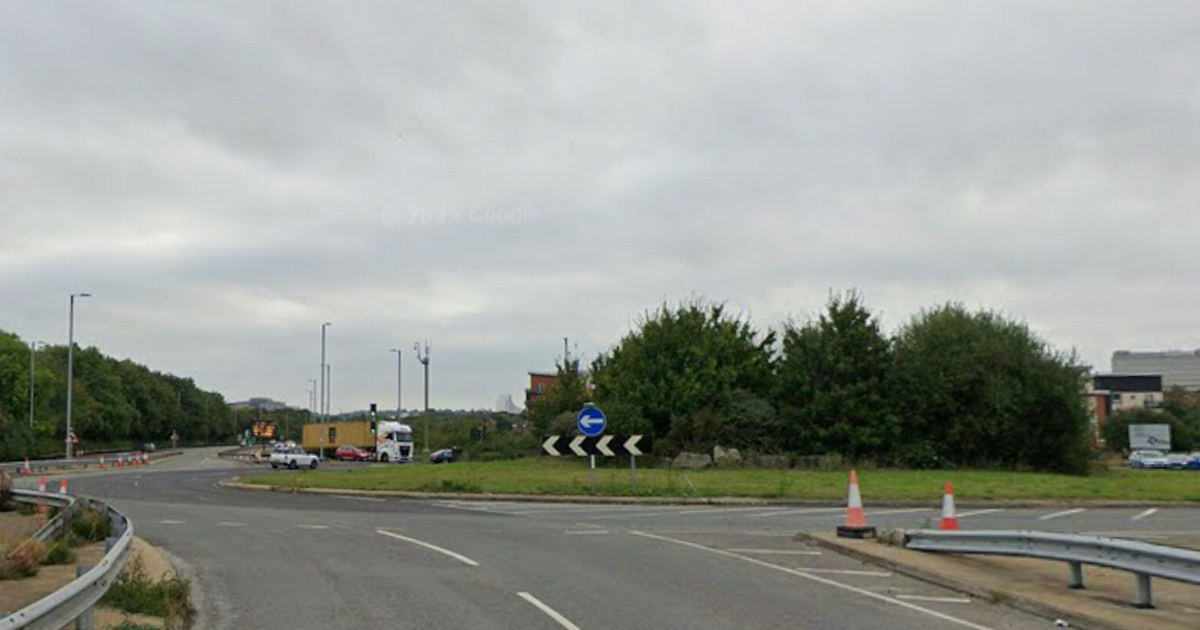 Two teenagers in hospital after car crashes into roundabout