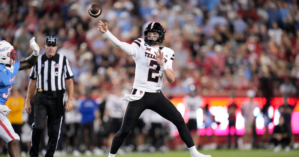 Texas Tech QB Behren Morton available vs. Arizona State in 'emergency role'