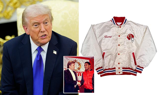 Donald Trump's rare New Jersey Generals jacket goes up for auction